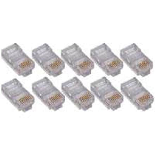 4Xem 4Xem 4X100PKC6 100Pk Rj45 Plugs Round Solid Stranded Conducter 4 Pair Cat6 Cable - YYI1-RG8491