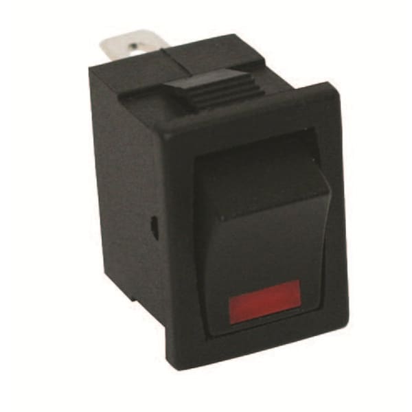 La mejor conexión Mini Rocker negro, Led rojo 15A 12V S.P. - JTT2618F
