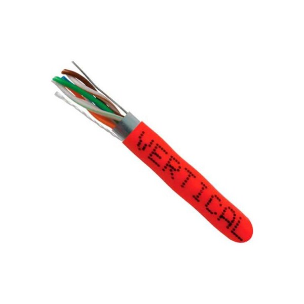 Chiptech, Inc Dba Vertical Cable Vertical Cable, 057-473/S/GY, Cat 5E STP 1000' 4 Pair Bulk Red-PVC Jacket AWG24 Solid-Bare Copper - 057-473/S/RD