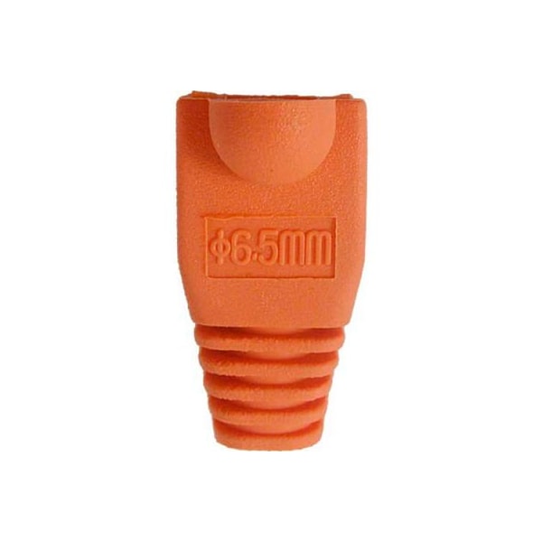 Chiptech, Inc Dba Vertical Cable Vertical Cable, , RJ45 PVC Slip On Boots For Cat 5E & Cat 6 - Orange - 10 Pack - 015-035OR-10