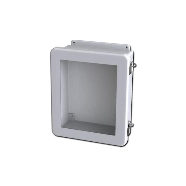 Saginaw Control & Engineering Fiberglass Reinforced Polyester Electrical Enclosures, 13.41 in H, 5.21 in D, 11.43 in W, Hinged - SCE-1210FW