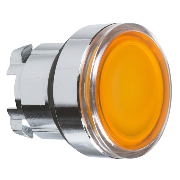 Schneider Electric Cabezal para botón pulsador iluminado, Harmony XB4, metal, naranja empotrado, 22mm, LED universal, para inserción de leyenda - ZB4BA58