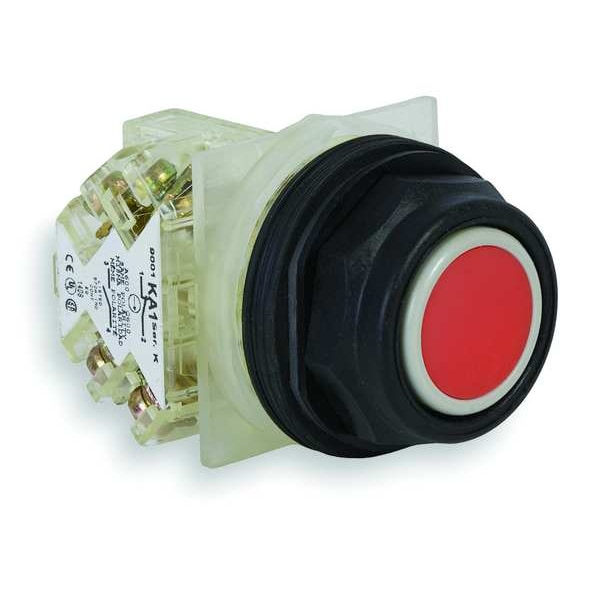 Schneider Electric Botón de Pulsación No Iluminado, 30 mm, 1NC, Rojo - 9001SKR1RH6