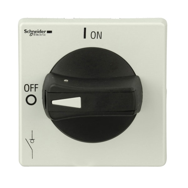 Interruptor de desconexión Schneider Electric, TeSys VLS, manija rotativa sobresaliente, montaje en orificio, 65x65 mm, manija negra, eje de 5 mm, desactivable - VLSH2H5BD