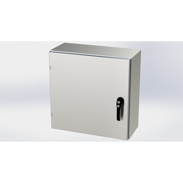 Saginaw Control & Engineering 304 Stainless Steel Electrical Enclosures, 24 in H, 10 in D, 24 in W, NEMA 3R, 4, 4X, 12, 13 - SCE-24EL2410SSLPPL