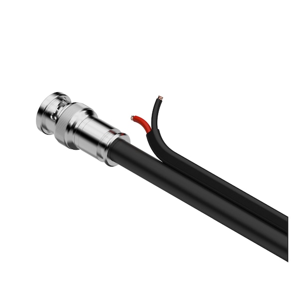 Bzbgear 1080P FHD 25ft 75-ohm Premade Shielded SDI with DC Siamese Cable - BG-CAB-SDIS25