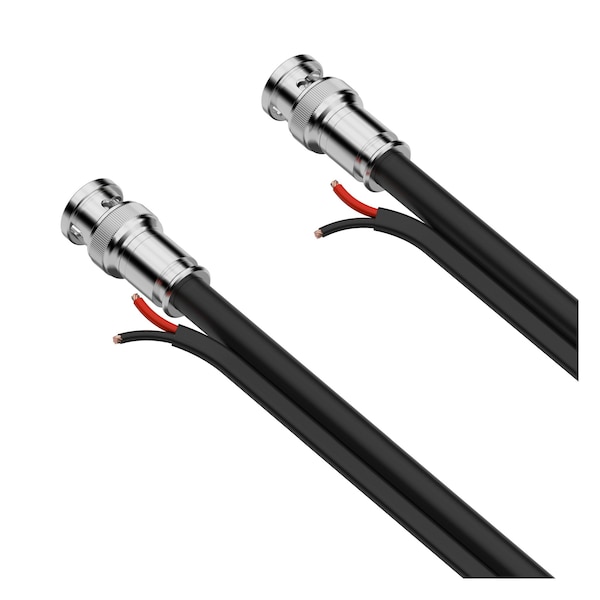 Bzbgear 1080P FHD 50ft 75-ohm Premade Shielded SDI with DC Siamese Cable - BG-CAB-SDIS50