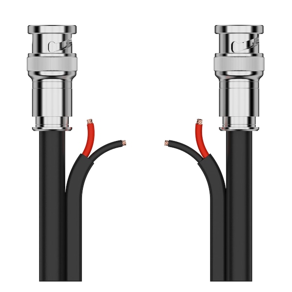 Bzbgear 1080P FHD 75ft 75-ohm Premade Shielded SDI with DC Siamese Cable - BG-CAB-SDIS75