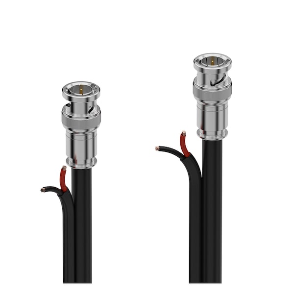 Bzbgear 1080P FHD 75ft 75-ohm Premade Shielded SDI with DC Siamese Cable - BG-CAB-SDIS75