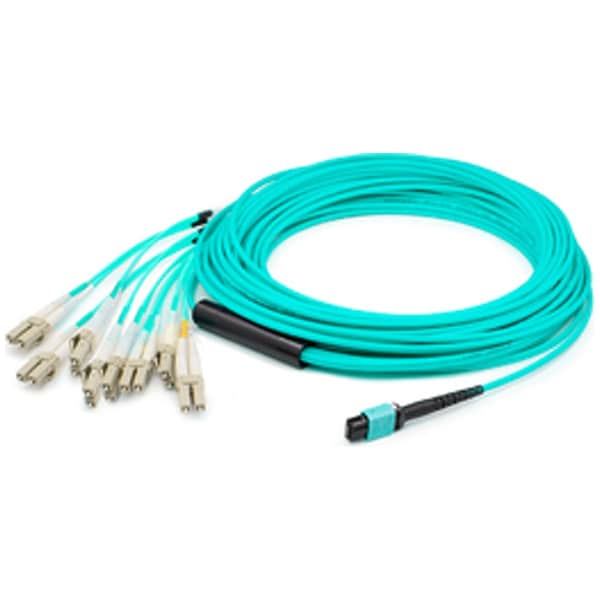 Add-On This Is A 10M Mpo (Female) To 8Xlc (Male) 8-Strand Aqua Riser-Rated - ADD-MPO-4LC10M5OM4