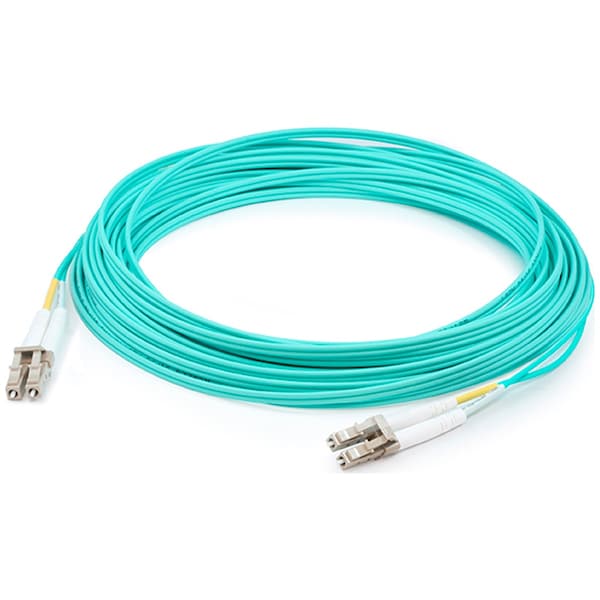 Adaptador Addon 3M LC (macho) a LC (macho) Aqua OM4 Duplex Fibra OFNR - ADD-LC-LC-FM-3M5OM4