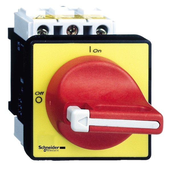 Interruptor seccionador Schneider Electric, Control TeSys, para ENCENDIDO/parada de emergencia, 20A(V01), fijación de ∅22.5, para montaje en puerta - VCD01