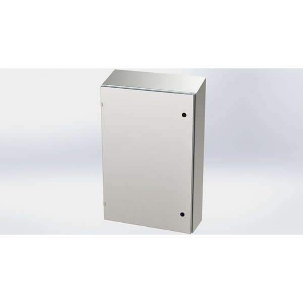Saginaw Control & Engineering 304 Stainless Steel Electrical Enclosures, 36 in H, 8 in D, 24 in W, NEMA 3R, 4, 4X, 12, 13, Hinged - SCE-36EL2408SSST