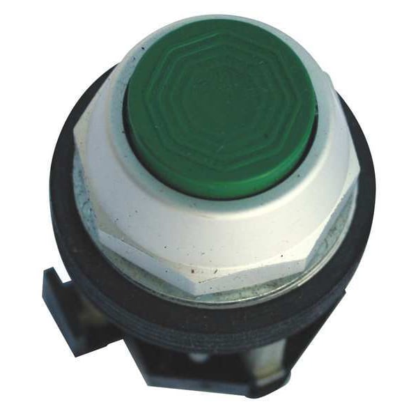 Botón de empuje no iluminado de Eaton, 30 mm, 1NA/1NC, verde - HT8ABGAB