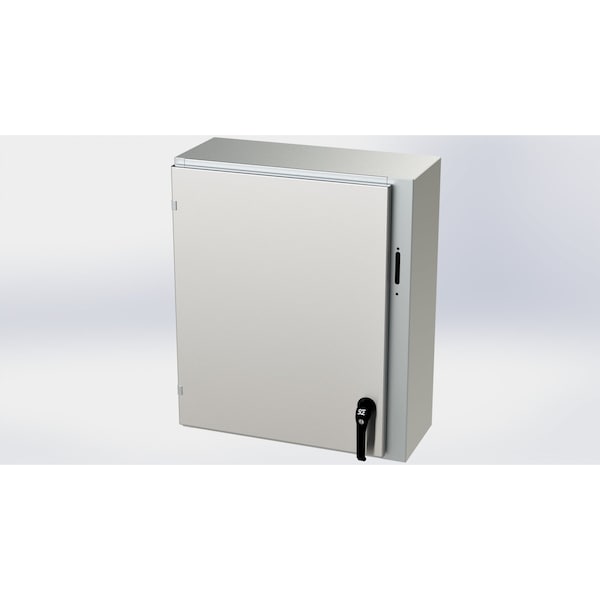 Saginaw Control & Engineering 304 Stainless Steel Electrical Enclosures, 30 in H, 10 in D, 25.38 in W, NEMA 3R, 4, 4X, 12, 13 - SCE-30XEL2510SSLP