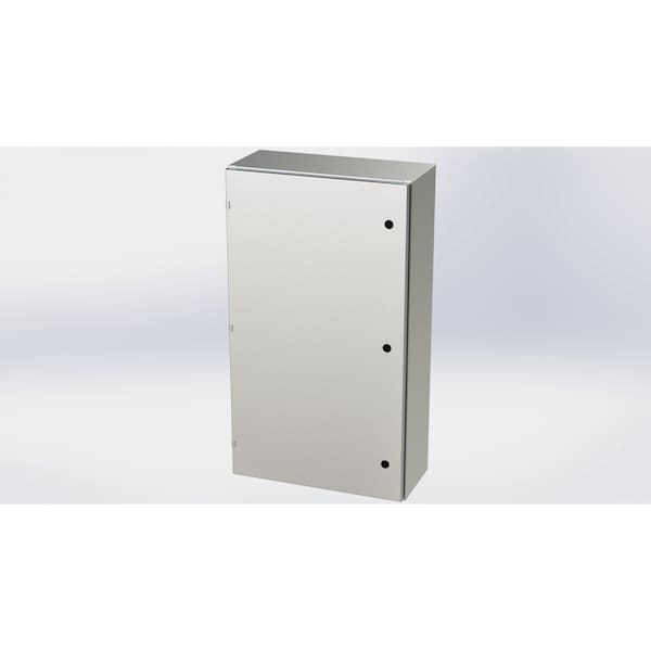 Saginaw Control & Engineering 304 Stainless Steel Electrical Enclosures, 42 in H, 10 in D, 24 in W, NEMA 3R, 4, 4X, 12, 13 - SCE-42EL2410SSLP