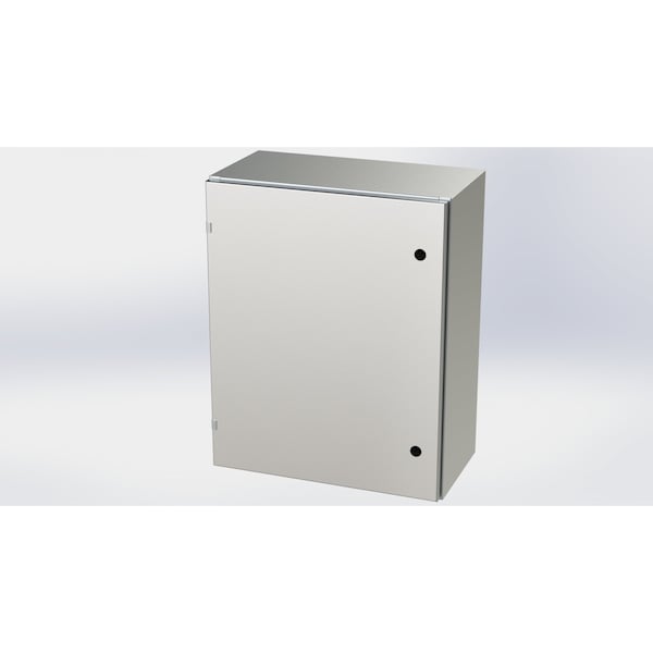 Saginaw Control & Engineering 316 Stainless Steel Electrical Enclosures, 30 in H, 12 in D, 24 in W, NEMA 3R, 4, 4X, 12, 13 - SCE-30EL2412SS6LP