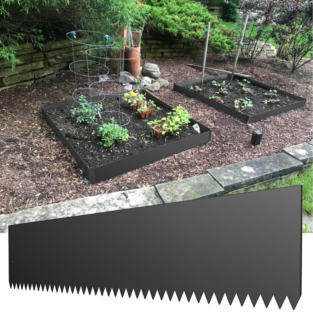 VEVOR Steel Landscape Edging 40 x 6 Inch Steel Edging for Landscaping 6pcs Steel Garden Edging - CPPZ6G40YC6YCG001V0