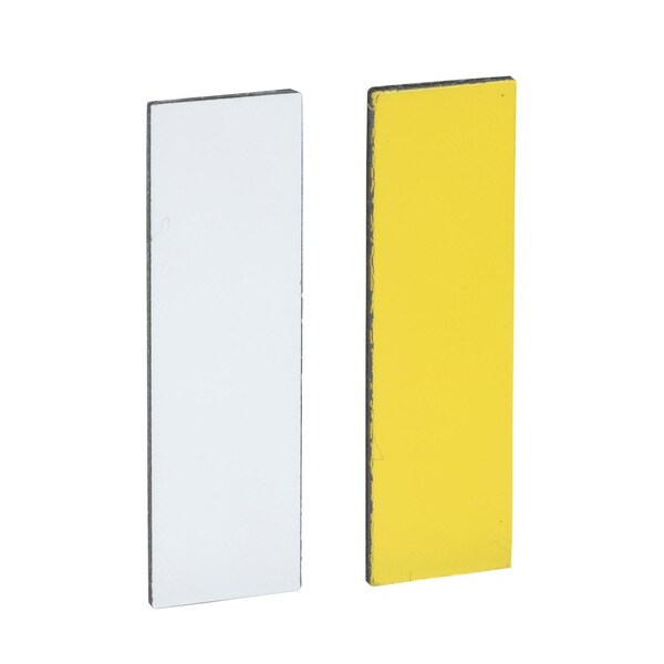 Legenda en blanco de Schneider Electric, Harmony XB4, Harmony XB5, blanco amarillo, 8x27mm, para sujetador de 30x40mm, sin marcar - ZBY0102