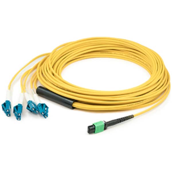 Add-On This Is A 15M Mpo (Female) To 8Xlc (Male) 8-Strand Yellow Riser-Rated - ADD-MPO-4LC15M9SMF