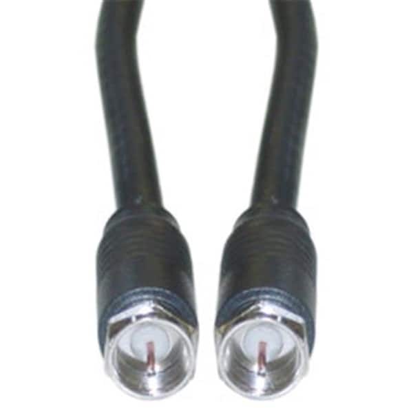 Cable Wholesale CableWholesale 10X4-01112 F-pin RG6 Coaxial Cable  Black  F-pin Male  UL rated  12 foot - 10X4-01112