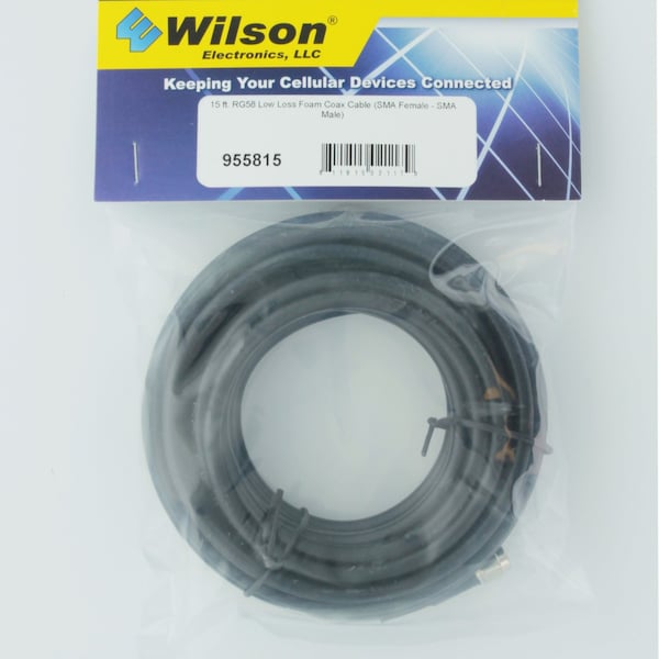Wilson Electronics SMA-Male to SMA-Female 15 ft. Low-Loss Coaxial Extension Cable - 955815