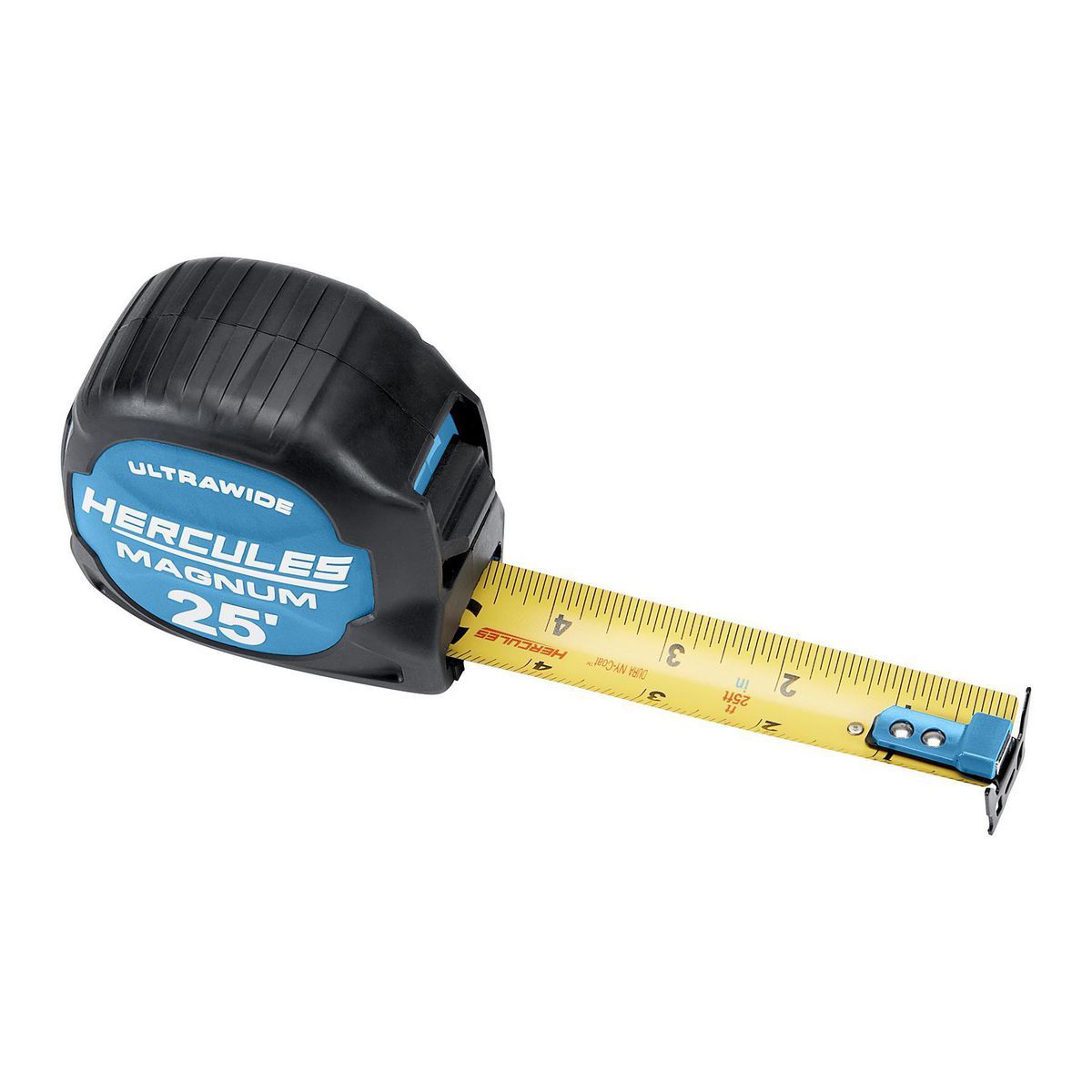 Cinta métrica magnética Hercules de 25 pies x 1-1/4 pulgadas con doble gancho - 58368