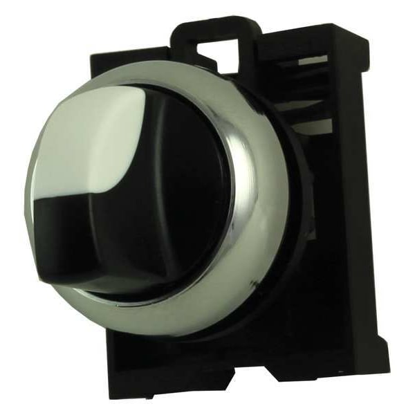 Selector de interruptor no iluminado de Eaton, 22mm, 2 posiciones, perilla - M22M-WK