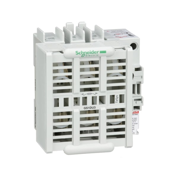 Schneider Electric TeSys GS, interruptor de desconexión, fusible, 3 P, 600 V, UL 30 A, fusible Tipo J - GS1DU3