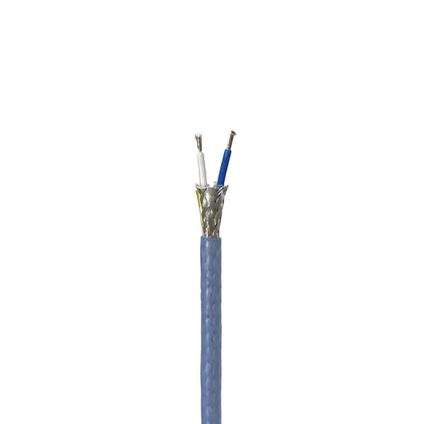 Cable Twinax M17/176-00002 de Remington Industries con cubierta de PFA azul, longitud de 4 pies - M17/176-00002-4