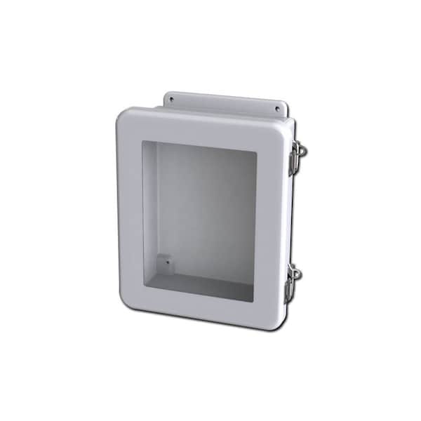 Saginaw Control & Engineering Fiberglass Reinforced Polyester Electrical Enclosures, 11.35 in H, 4-1/4 in D, 9.41 in W, Hinged - SCE-1008FW