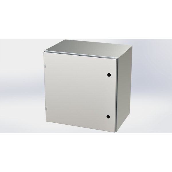 Saginaw Control & Engineering 304 Stainless Steel Electrical Enclosures, 24 in H, 16 in D, 24 in W, NEMA 3R, 4, 4X, 12, 13 - SCE-24EL2416SSLP