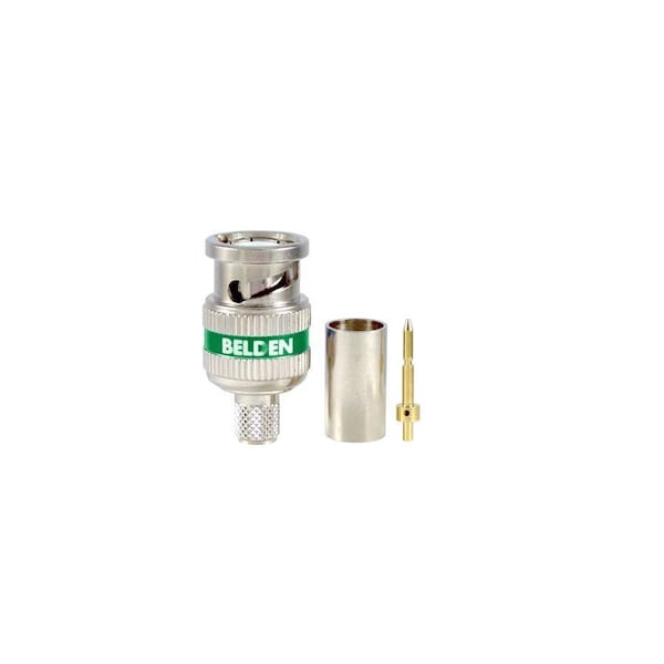 Belden RG6 BNC UHD CONN 3-PC GRN, 18 AWG RG-6 TYPE UHD COAX, 75 OHM ROHS - 4694RBUHD3 B50