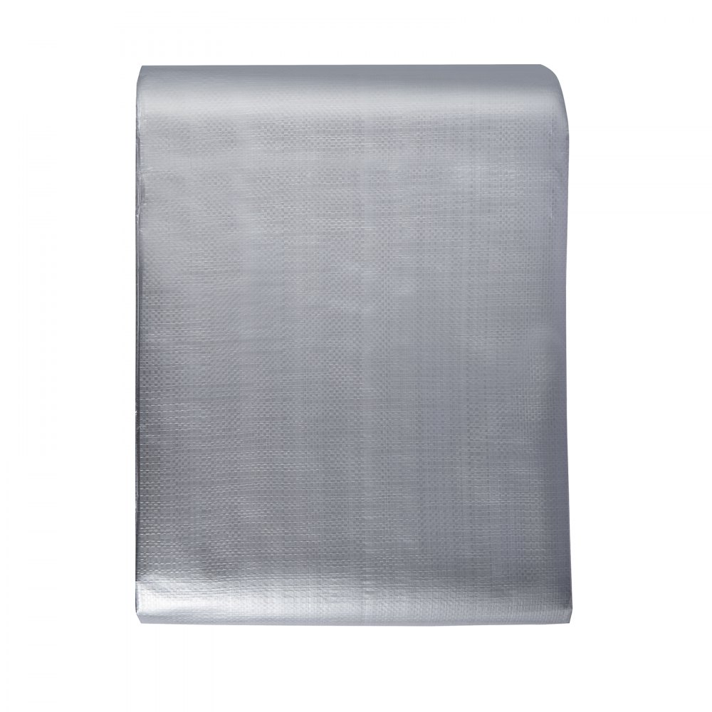 VEVOR Tarp Waterproof 20x30 ft, Plastic Poly Tarp Cover 10 Mil, Multi Purpose Tear UV and Temperature Resistant Outdoor Tarpaulin with High Durability Reinforced Grommets (Silver/Brown) - FSBWYNZPEPE207MCQV0