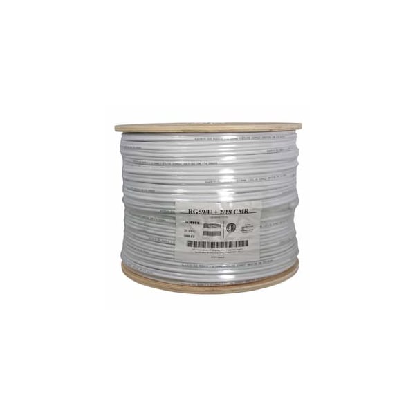 Bestlink Netware RG59 w/2x18AWG Power- 1000ft- White CM - 202606