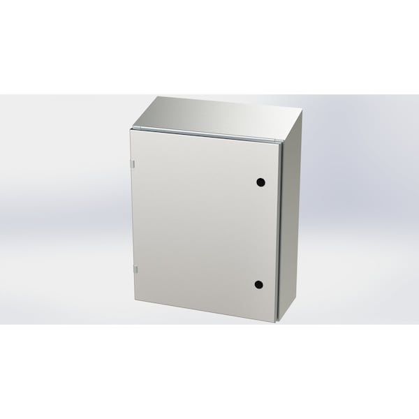Saginaw Control & Engineering 304 Stainless Steel Electrical Enclosures, 24 in H, 8 in D, 20 in W, NEMA 3R, 4, 4X, 12, 13, Hinged - SCE-24EL2008SSST