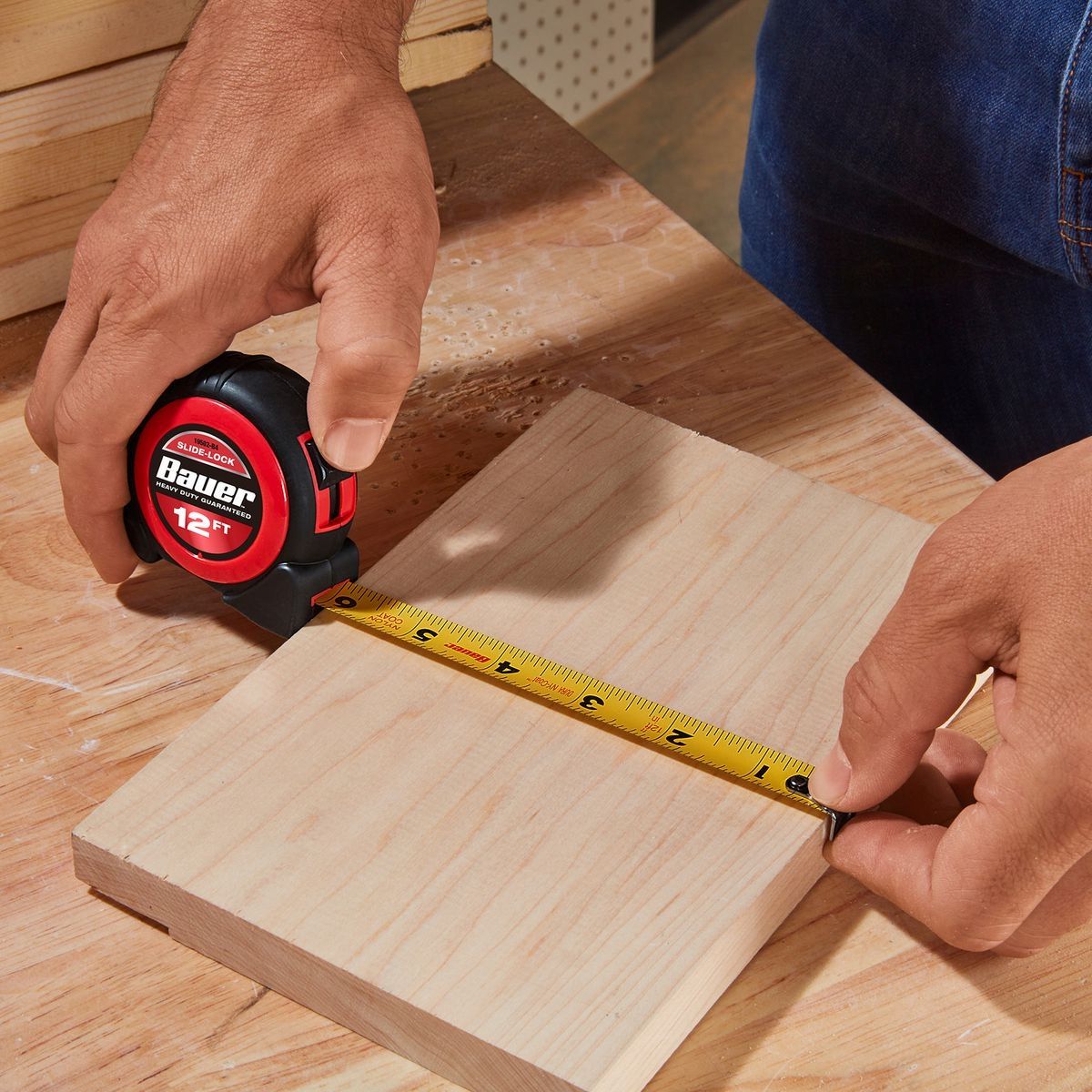 Cinta métrica deslizante Bauer de 12 pies x 5/8 pulgadas - 56674