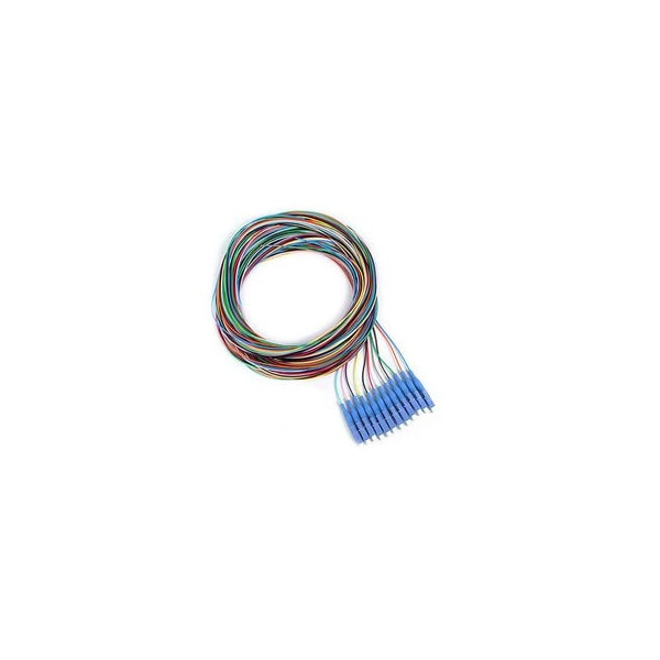 Swe-Tech 3C 12 Strand Fiber Pigtail, 9/125 SinglemodeBlue Boot, LC/UPC, 3 meter - FWT15F1-02112