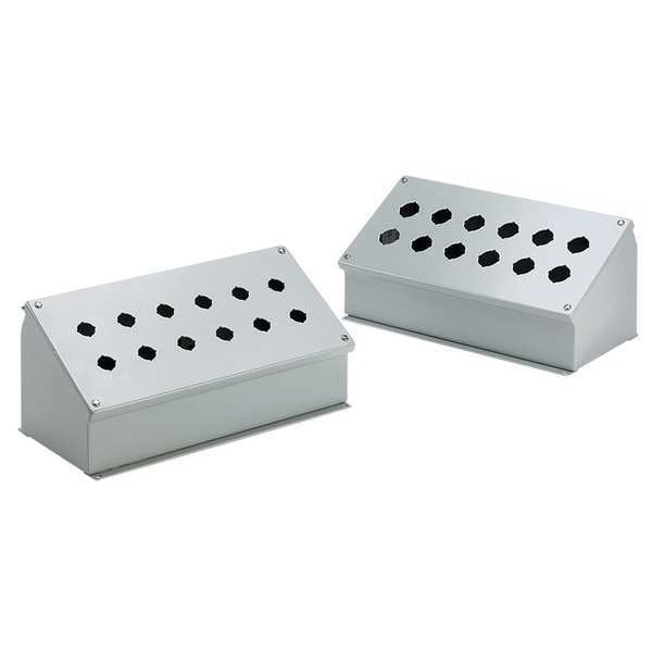Recinto para botón de empuje Nvent Hoffman, 7.25 pulgadas de alto, acero suave - E6PBA