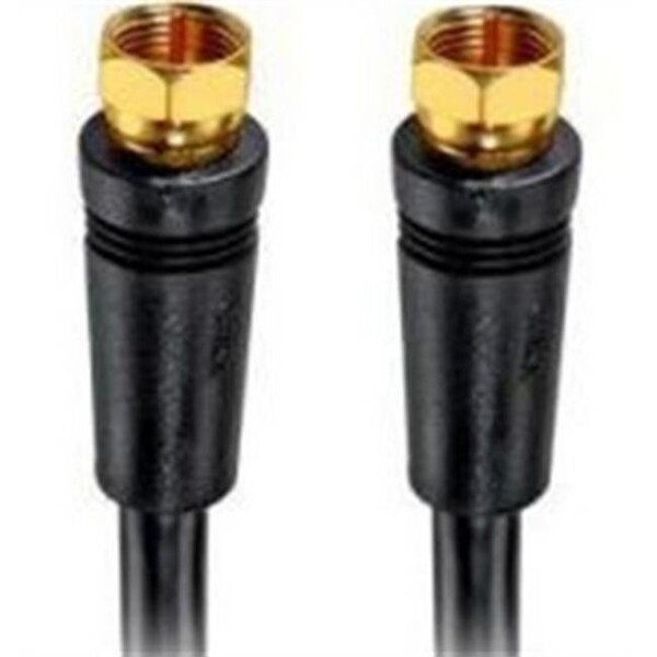 Spark 25 ft. Rg-6U Coaxial Cable With Gold F Connectors - Black - SP818712