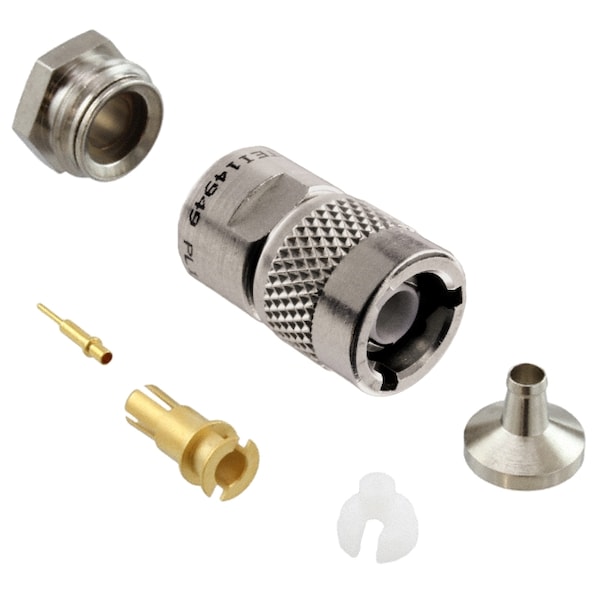 Componentes del Conector Twinaxial TRS PL155-47 de Remington Industries, Conector Recto de Acoplamiento de Bayoneta para Cables M17/176-00002 - PL155-47