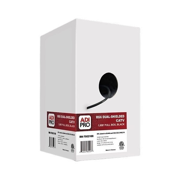 Adipro 18 AWG COPPER-CLAD STEEL RG6, DUAL-SHIELD, 60% - RN-7002108