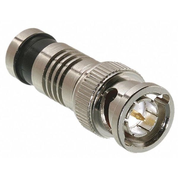 Triplett Coaxial Connector, BNC Male, Silver, PK10 - 302-00CSTP
