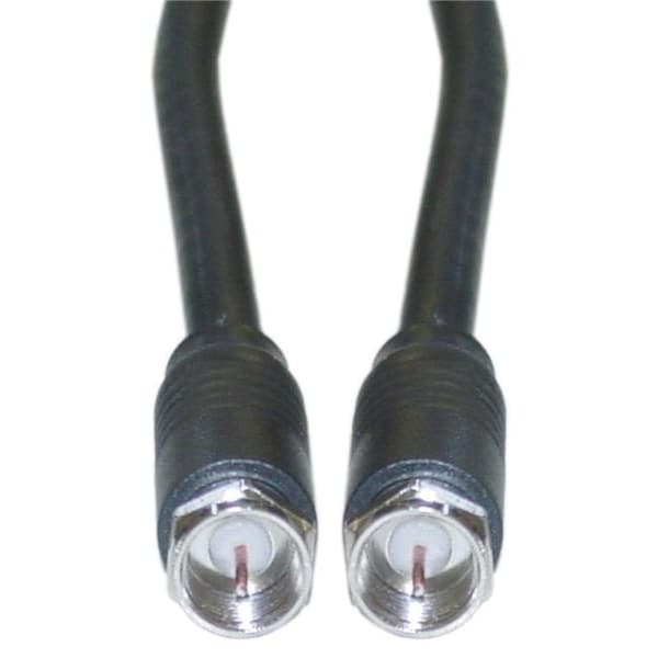 Cable Wholesale Cable Wholesale 10X4-01103 Black F-Pin RG6 Coaxial Cable & F-Pin Male; UL Rated - 3 ft. - 10X4-01103