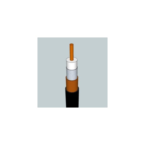 Southwire RG174/U Coaxial Cable, 26 AWG, Shielded, Black, Sold by the FT - 9910690608