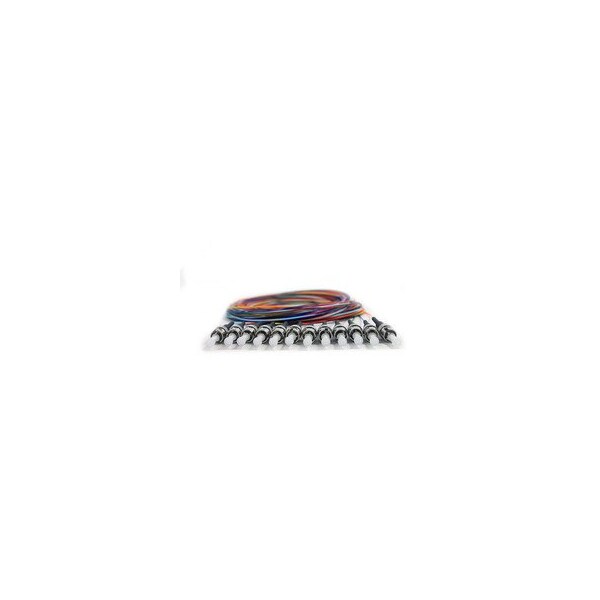 Swe-Tech 3C 12 Strand Fiber Pigtail, OM2 - 50/125, Multmode Black Boot ST/PC connectors, 3 meter - FWT15F1-31012