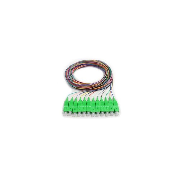 Fibra Swe-Tech 3C de 12 hebras, empalme de fibra monomodo 9/125 con conector verde SC/APC, 3 metros - FWT15F1-00212
