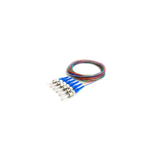 Swe-Tech 3C 6 Strand Fiber Pigtail, 9/125 SinglemodeBlue Boot, ST/UPC, 3 meter - FWT15F1-01106
