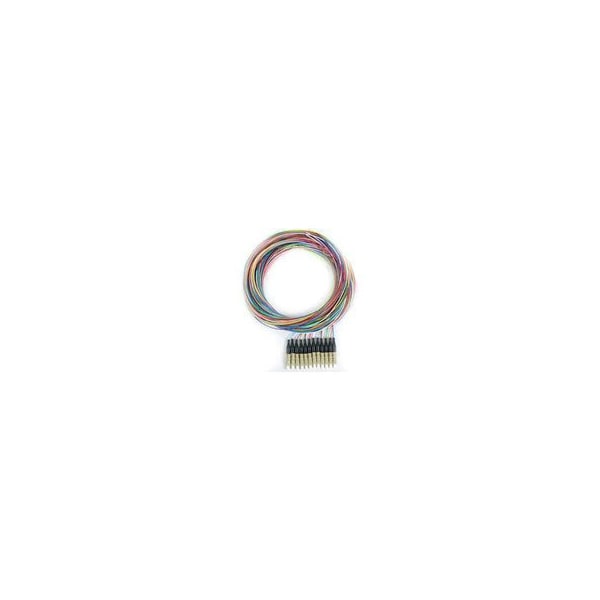 Swe-Tech 3C 12 Strand Fiber Pigtail, OM2 - 50/125, Multmode Black Boot LC/PC connectors, 3 meter - FWT15F1-32012