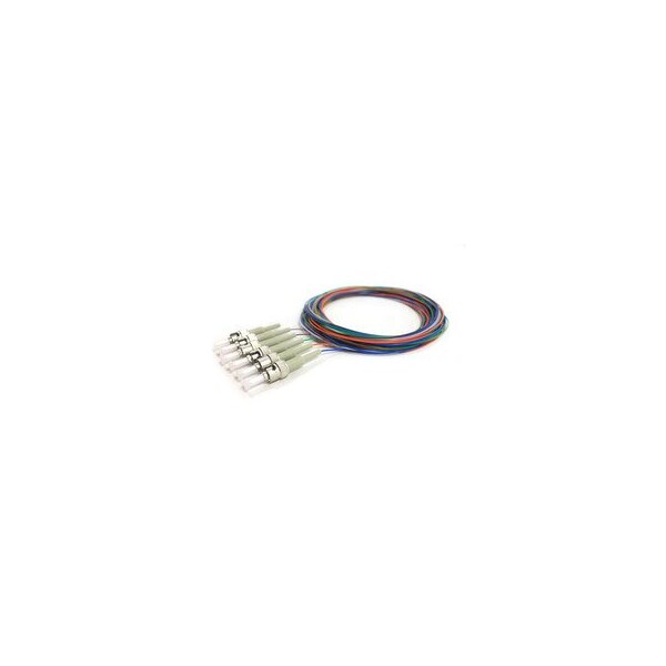 Swe-Tech 3C 6 Strand Fiber Pigtail, OM1 - 62.5/125, Multmode Beige Boot ST/PC connectors, 3 meter - FWT15F1-11006